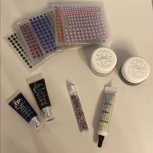 glitter unused makeup bundle